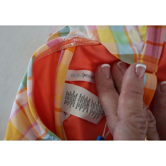 Bleu Rod Beattie RBHS22117 Sz 12 Multi Hip To Be Square Printed Bikini Set $150 - Picture 12 of 14